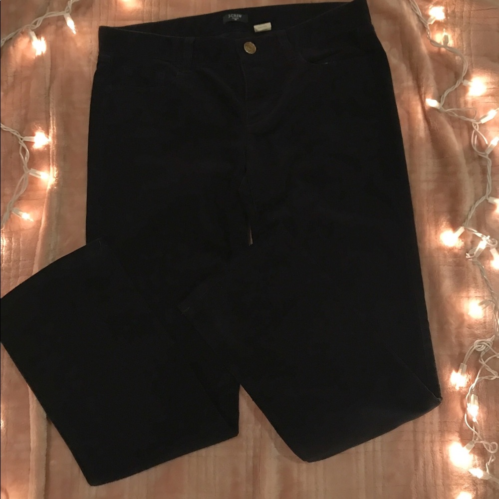 J. Crew Black Corduroy Jeans Straight Leg Size 30